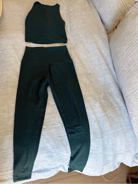 Beyond yoga- spacedye high rise legging & spacedye refocused crop tank